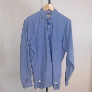 J Crew Vintage Oxford Tailored Fit Collar Shirt , Blue, Small